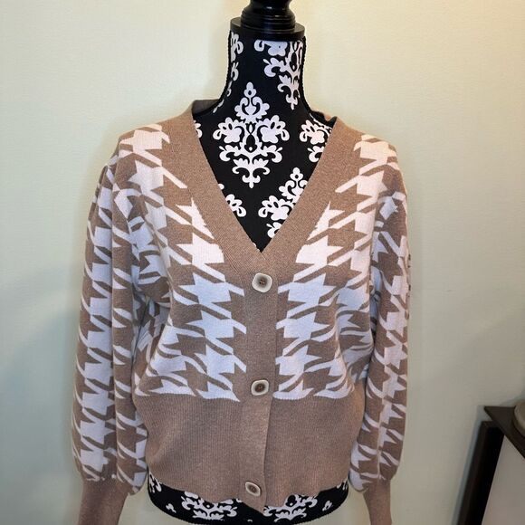 Joie Sweaters!  Joie Houndstooth Cardigan! - Picture 1 of 6